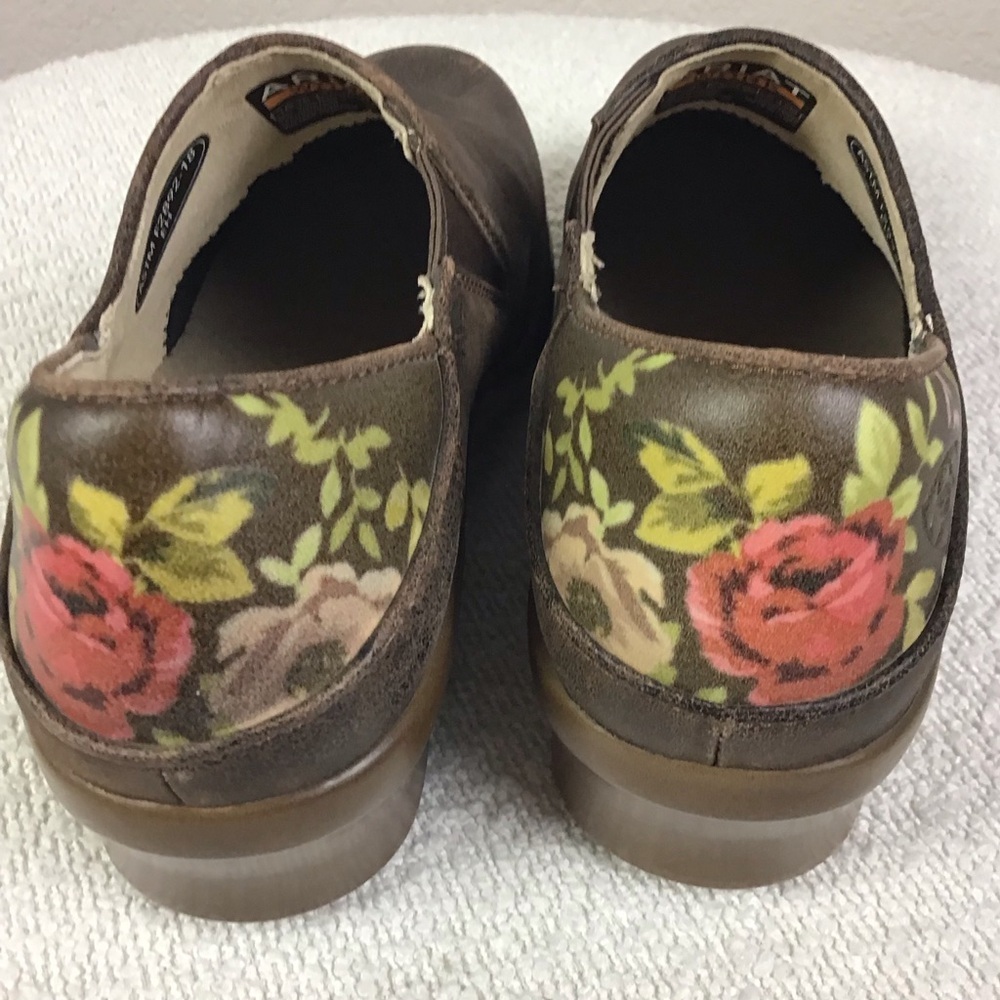 Ariat Women's Hera Expert ASTM Work Clogs Brown Distressed Leather Size 7 - Picture 2 of 8